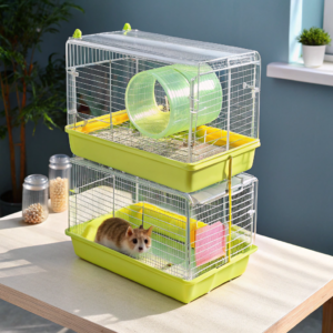 Deluxe Small‑Animal Habitat Kit – Wire Cage with Accessories